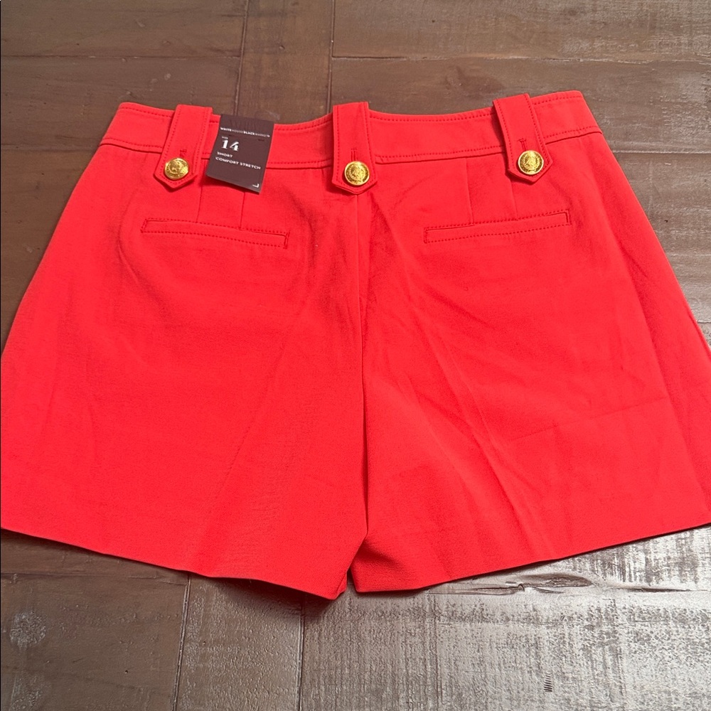 White House Black Market High Waist Red Shorts